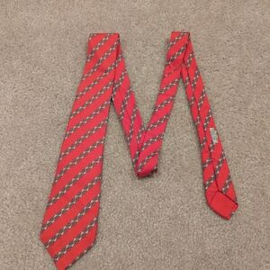 Hermes Vibrant Red 7080 OA Silk Tie